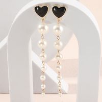 European And American New Fashion Earrings Women's Long Tassel Pearl Earrings main image 3