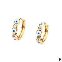 Fashion Heart Stoving Varnish Copper Artificial Gemstones Earrings main image 5
