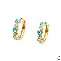 Fashion Heart Stoving Varnish Copper Artificial Gemstones Earrings main image 6