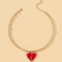 مجوهرات بالجملة أسلوب الجنية قلب سبيكة حديد قلادة main image 3