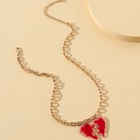مجوهرات بالجملة أسلوب الجنية قلب سبيكة حديد قلادة main image 5