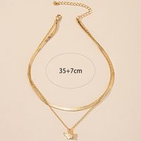 Korean Double Layered Butterfly Necklace Creative Light Luxury Necklace Female main image 5