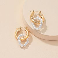 Popular Geometric Pearl Luxury Simple Personality Earrings main image 1