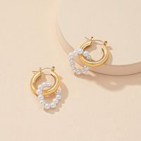 Popular Geometric Pearl Luxury Simple Personality Earrings main image 4