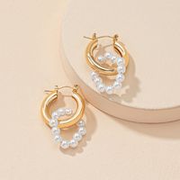 Popular Geometric Pearl Luxury Simple Personality Earrings main image 5