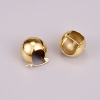 Fashion Trendy Titanium Steel Hollow Concave Round Earrings main image 6