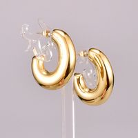 B-shaped Earrings Female Titanium Steel Simple Lady Earrings main image 4