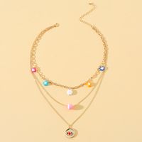 Devil's Eye Pendant Necklace Star Heart Necklace Women's Multilayer Long Sweater Chain main image 3