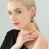New Red Lipstick Alloy Earrings Wholesale main image 4