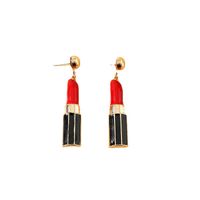 New Red Lipstick Alloy Earrings Wholesale main image 6