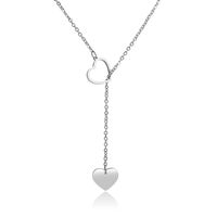 Simple Stainless Steel Heart-shaped Creative Simple Pendant Necklace main image 6