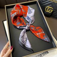 Red And White Printing Spring And Autumn Four Seasons Universal Decorative Scarf main image 3