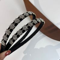 Korean Black Velvet Snowflake Full Diamond Hair Accessories Simple Headband main image 3