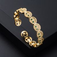 European And American Fashion Smiley Face Copper Bracelet Wholesale main image 2