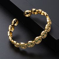European And American Fashion Smiley Face Copper Bracelet Wholesale main image 4