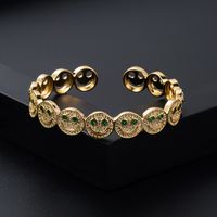 European And American Fashion Smiley Face Copper Bracelet Wholesale main image 5