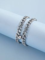 Fashion Simple New Stainless Steel Bracelet Wholesale sku image 1