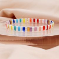 Mode Regenbogenweiße Miyuki-perlen-persönlichkeit Europäisches Und Amerikanisches Armband sku image 2