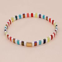 Mode Regenbogenweiße Miyuki-perlen-persönlichkeit Europäisches Und Amerikanisches Armband sku image 1