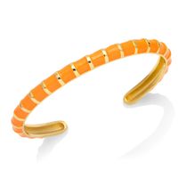 Fashion Geometric Color Dripping Oil Copper Bracelet Wholesale sku image 10