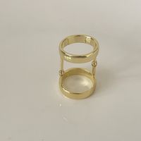 Niche Retro Geometric Bendable Ring Copper Gold-plated Ring Female sku image 1