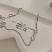 Simple Transparent Bead Necklace Fashion Double-layer Alloy Clavicle Chain Bracelet Earrings Set sku image 2