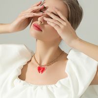 Wholesale Jewelry Fairy Style Heart Alloy Iron Necklace sku image 1