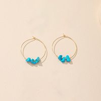 Boucles D&#39;oreilles En Pierre De Mode Simple Rétro Français Exagéré Cercle Géométrique sku image 4