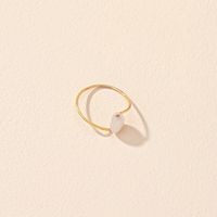 Beads Ring Female Niche Simple Retro Stone Ring Couple Ring sku image 1