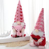 Valentine&#39;s Day Doll Pink Love Hug Bear Faceless Rudolph Doll Decoration Decoration main image 3
