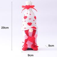 Valentine's Day Decorative Red Wine Cover Faceless Doll Heart Wine Bottle Cover main image 6