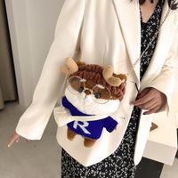 Retro Cute Plush Small Bag Female New Cartoon Doll Shoulder Messenger Bag main image 4