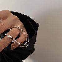 Creative New Personality Chain Double-layer Ring Female Rings main image 4