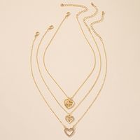 Diamond-encrusted Heart Necklace Female Niche Design Light Luxury Letter Sweater Chain main image 3