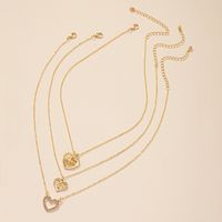 Diamond-encrusted Heart Necklace Female Niche Design Light Luxury Letter Sweater Chain main image 4