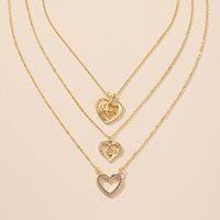 Diamond-encrusted Heart Necklace Female Niche Design Light Luxury Letter Sweater Chain main image 5