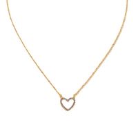 Diamond-encrusted Heart Necklace Female Niche Design Light Luxury Letter Sweater Chain main image 6