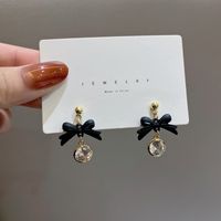 Japanese Sweet Bow Girly Earrings Simple Trendy Earrings main image 1