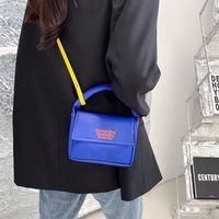 Fashion New Small Square Bag Contrast Color Shoulder Bag Retro Korean Large-capacity Messenger Bag sku image 4