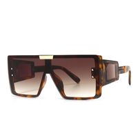 Tide Retro Oversized Frame Sunglasses Wide Leg Sunglasses Male sku image 2