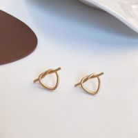 Niche Design Knotted Earrings Simple Metal Trendy Geometric Earrings sku image 1