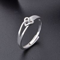Fashion Heart-shape S925 Silver Ring Minimalist Female Rings main image 1