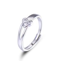 Fashion Heart-shape S925 Silver Ring Minimalist Female Rings main image 5