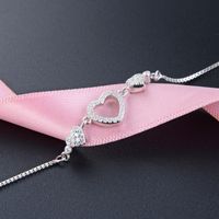 Bijoux Coréens Coeur Diamant S925 Bracelet En Argent Bijoux Simples En Gros main image 3