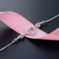 Bijoux Coréens Coeur Diamant S925 Bracelet En Argent Bijoux Simples En Gros main image 4