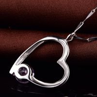 Heart Zircon S925 Silver Pendant Fashion Jewelry Pendant No Chain main image 4
