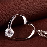 Heart Zircon S925 Silver Pendant Fashion Jewelry Pendant No Chain main image 5