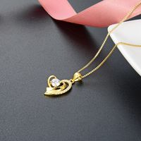 Fashion S925 Silver Zircon Necklace Clavicle Chain Heart Pendant Wholesale main image 3