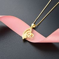 Fashion S925 Silver Zircon Necklace Clavicle Chain Heart Pendant Wholesale main image 1