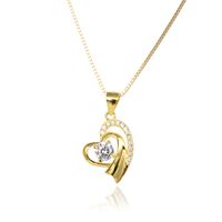 Fashion S925 Silver Zircon Necklace Clavicle Chain Heart Pendant Wholesale main image 5